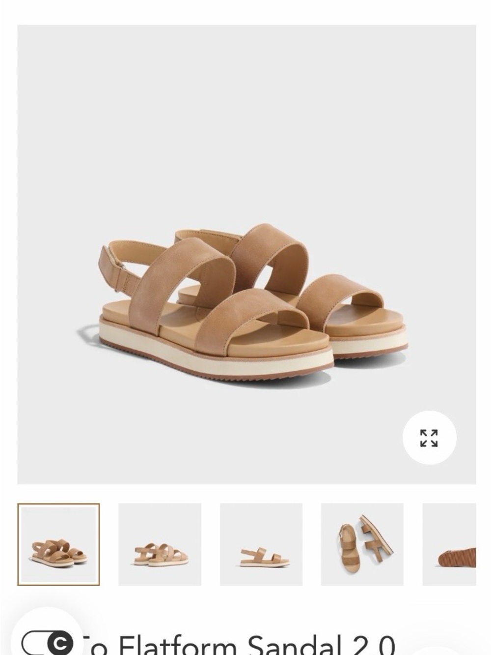 Women’s Tan Flatform Sandals - Comfortable Everyday Straps